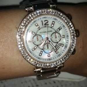 Michael Kors Mk26 Rose Gold Rhinestone 